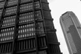 Horizontal The Steel Beams of the U.S. Steel Building black and white Photos