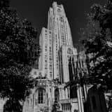 Square The Cathedral of Learning black and white Photos