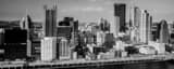 Panoramic A Thunderhead Over Downtown Pittsburgh black and white Photos