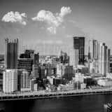 Square A Thunderhead Over Downtown Pittsburgh black and white Photos
