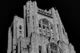 Horizontal The Top of the Cathedral of Learning black and white Photos