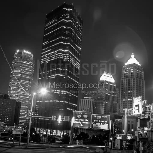 The U.S. Steel Building from the Igloo -- Pittsburgh Black and White Photos