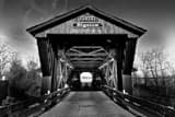 Horizontal The Bigelow Covered Bridge black and white Photos