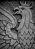Vertical The Eagle on the Polish Memorial in Poland Ohio black and white Photos