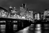 Horizontal The Hawthorne Street Bridge black and white Photography