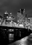 Vertical The Hawthorne Street Bridge black and white Photography