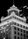 Vertical The Portland Clock Tower black and white Photography