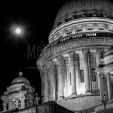 Square The Rhode Island State Capitol Building black and white Photography