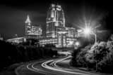Horizontal The Raleigh Skyline on McDowell black and white Photography