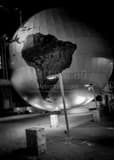 Vertical The Giant Globe at the NC State of Natural Sciences black and white Pictures
