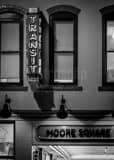 Vertical The Moore Square Transit Station black and white Pictures