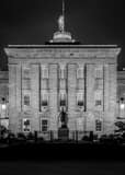 Vertical The North Carolina State Capitol Building black and white Photography