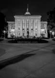 Vertical The Fayetteville Street Side of the NC Capitol Building black and white Pictures