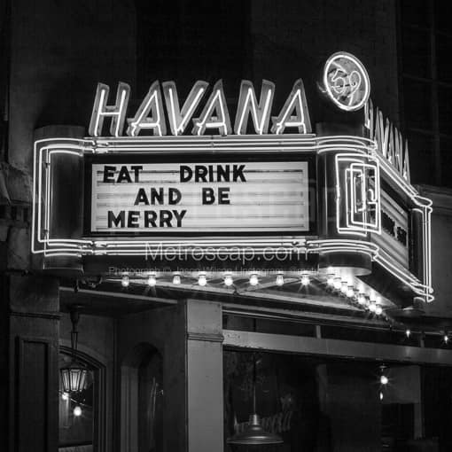 The Havana 59 Sign -- Richmond Black and White Photos
