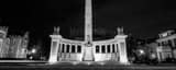 Panoramic The Jefferson Davis Memorial on Monument Drive black and white Photos