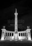 Vertical The Jefferson Davis Memorial on Monument Drive black and white Photos