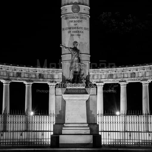Jefferson Davis Monument -- Richmond Black and White Photos