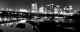 Panoramic The Richmond Skyline landscape black and white Photography