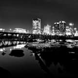 Square The Richmond Skyline landscape black and white Photography