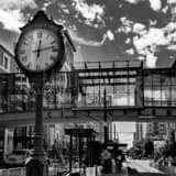 Square The City Creek Pedestrian Bridge black and white Pictures