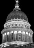 Vertical The Dome of the Utah Capitol Building black and white Pictures