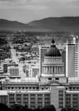 Vertical Downtown Salt Lake City from Ensign Peak black and white Pictures