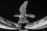 Horizontal Eagle Gate over State Street black and white Pictures