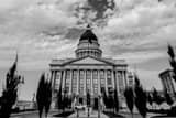 Horizontal The Eastside of the Utah Capitol Building black and white Pictures