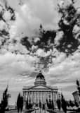 Vertical The Eastside of the Utah Capitol Building black and white Pictures