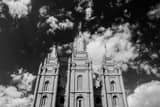 Horizontal The Mormon Temple black and white Pictures