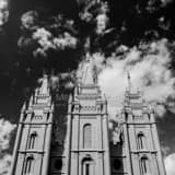 Square The Mormon Temple black and white Pictures