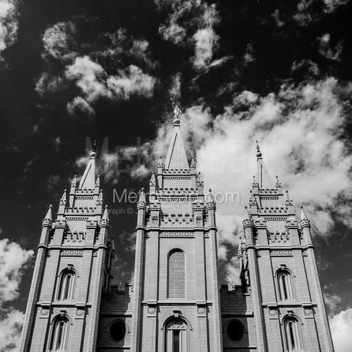 The Mormon Temple -- Salt Lake City Black and White Photography