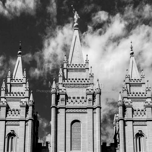 The Mormon Temple -- Salt Lake City Black and White Photography