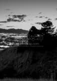 Vertical The Oquirrh Mountains and Salt Lake Valley at Sunset black and white Pictures