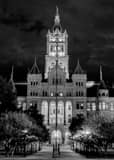 Vertical Salt Lake City Hall Building at Night black and white Pictures
