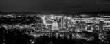 Panoramic The Salt Lake City Skyline from Edgecomb black and white Pictures