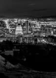Vertical The Salt Lake City Skyline from Edgecomb black and white Pictures