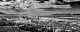 Panoramic The Salt Lake City Valley black and white Pictures