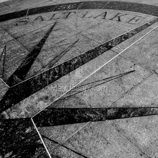 The Salt Lake Compass in Temple Square -- Salt Lake City Black and White Photography