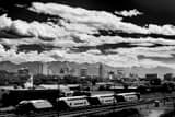 Horizontal The Salt Lake City Skyline black and white Pictures