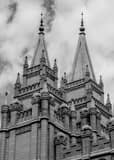 Vertical The Top of the LDS Temple black and white Pictures