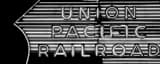 Panoramic The Union Pacific Railroad Sign black and white Pictures