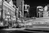 Horizontal A UTA TRAX Train on Main black and white Pictures