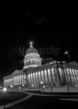 Vertical The Utah Capitol Building at Night black and white Pictures