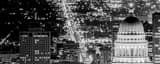 Panoramic Utah Capitol and State Street black and white Pictures