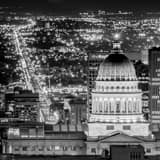 Square Utah Capitol and State Street black and white Pictures
