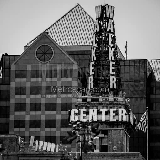 The Walker Center Sign -- Salt Lake City Black and White Photography