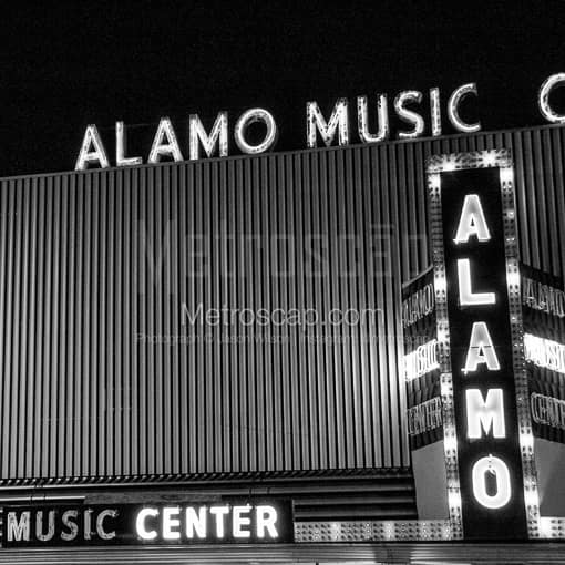 The Alamo Music Center -- San Antonio Black and White Photos