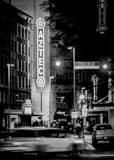 Vertical The Aztec Theater at College and Saint Marys Street black and white Photos