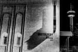 Horizontal Beethoven Hall and the Tower of the Americas black and white Photos